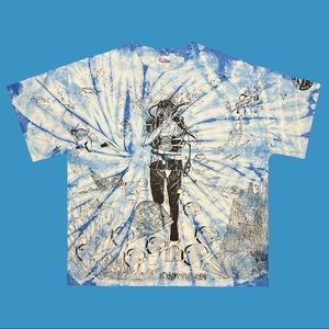 Vintage 00’s blue tie dye scuba diver aop front t-shirt.